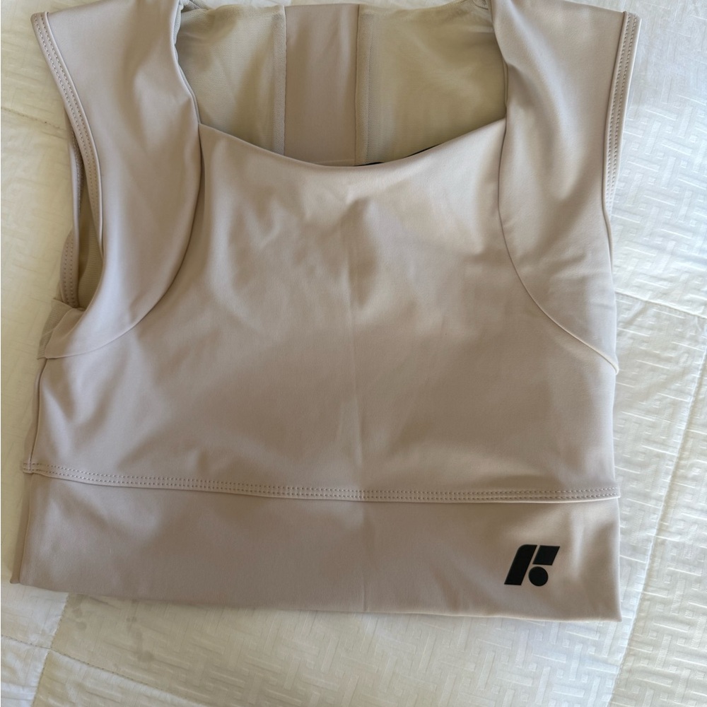 Beige Sleeveless Top